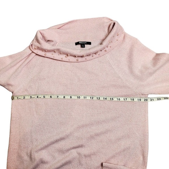 Briggs Pink Pearl Embellished Knit Sweater - Picture 6 of 8